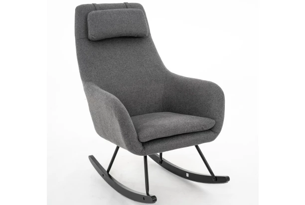Hojdacie kreslo Galileo, stredne šedá tkanina