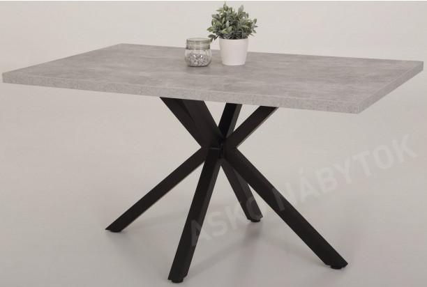 Jídelní stůl Cleo 140x90 cm, šedý beton