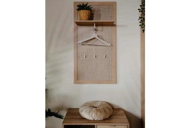 Predsieňový šatníkový panel Bali, dub sonoma/výplet