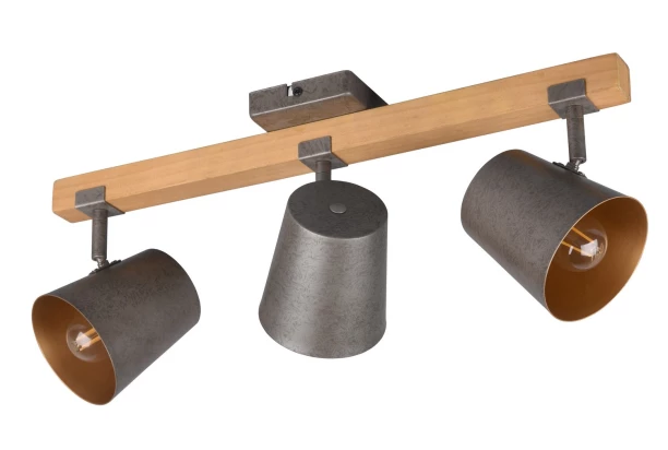 Stropné osvetlenie Bell, antický nikel, 3 svietidlá