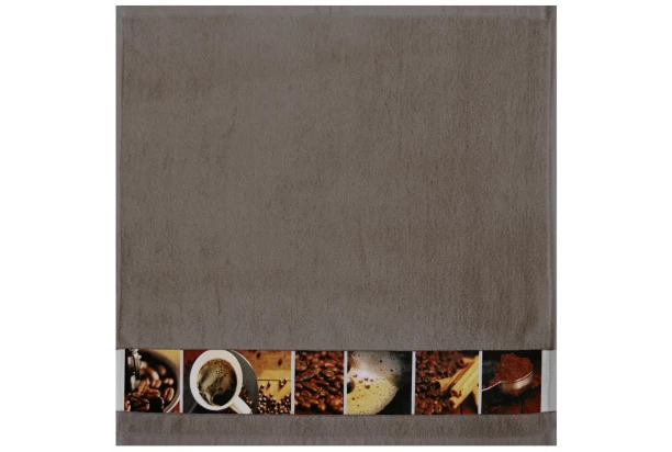 Froté kuchynská utierka 50x50 cm, káva, taupe