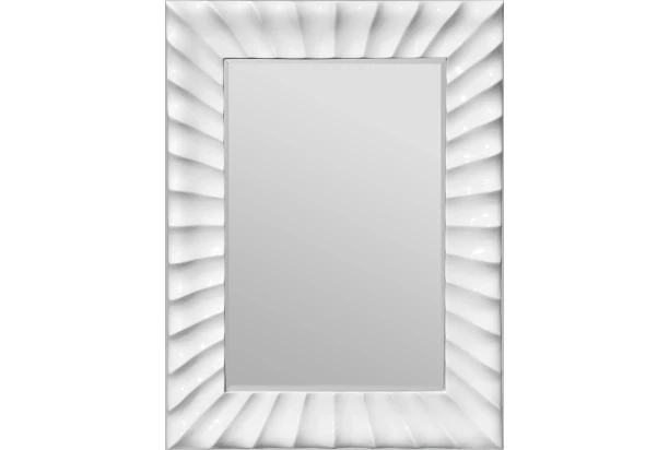 Nástenné zrkadlo 60x90 cm, biele