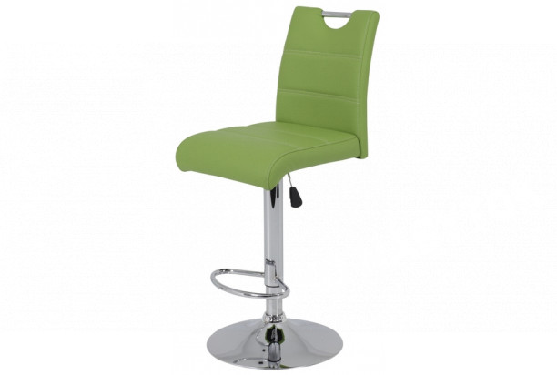 Barová stolička Miranda, zelená ekokoža