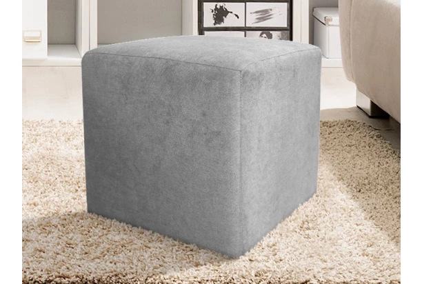 Taburet Bali, 40x40 cm, holubia šedá látka