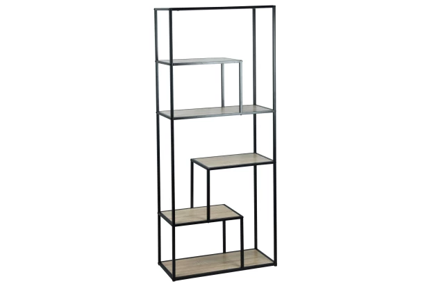 Regál Alessandro, 70 cm, čierny/dub sonoma