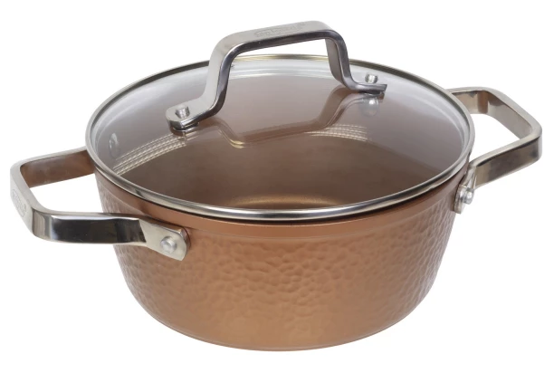 Hrniec s pokrievkou Origen 20 cm, 2,4 l, medený