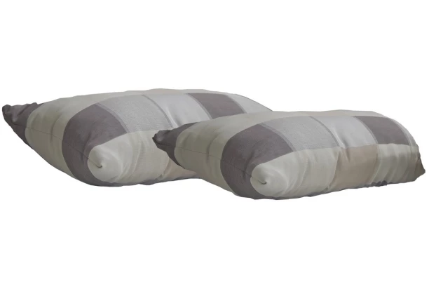 Set vankúšov (2 ks) Kissen 75x35 cm, béžový kockovaný vzor