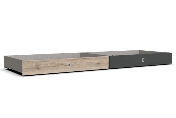 Súprava úložných zásuviek pod posteľ Cariba, ddub san remo/grafit