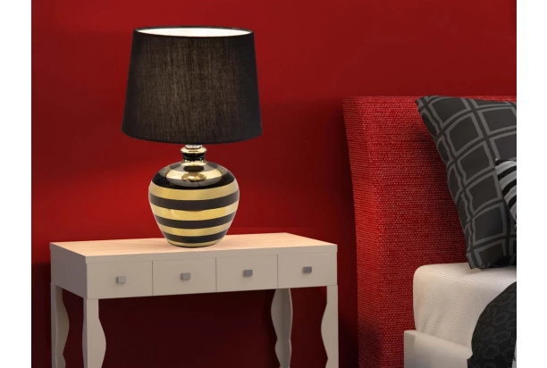Stolová lampa Celia 30 cm, čierna/zlatá