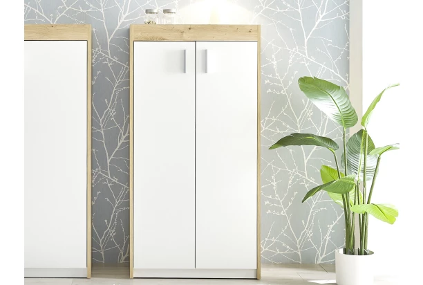 Skrinka s policami Paris, 64 cm, dub artisan/biela