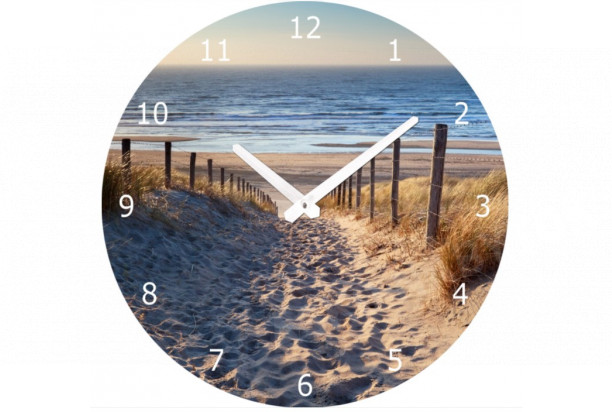 Nástenné hodiny Simon, motív plážová cesta