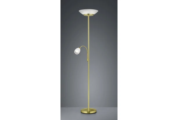 Stojacia lampa Gerry 180 cm, matná mosadz