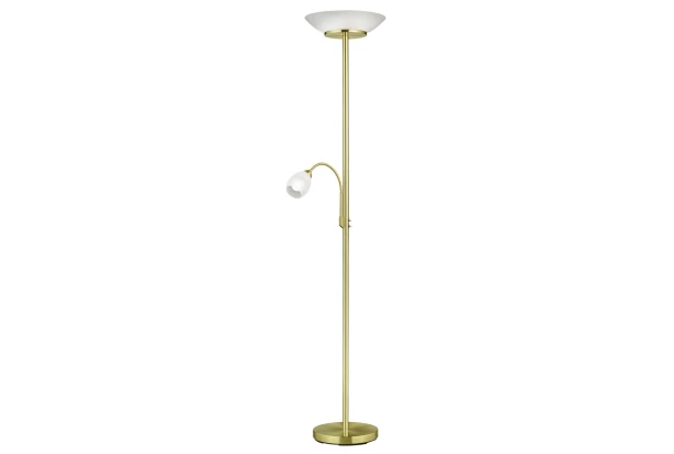 Stojacia lampa Gerry 180 cm, matná mosadz