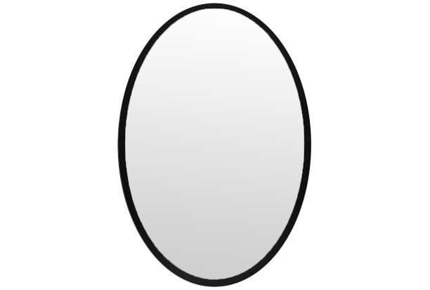 Nástenné zrkadlo Oval 40x60 cm, čierne