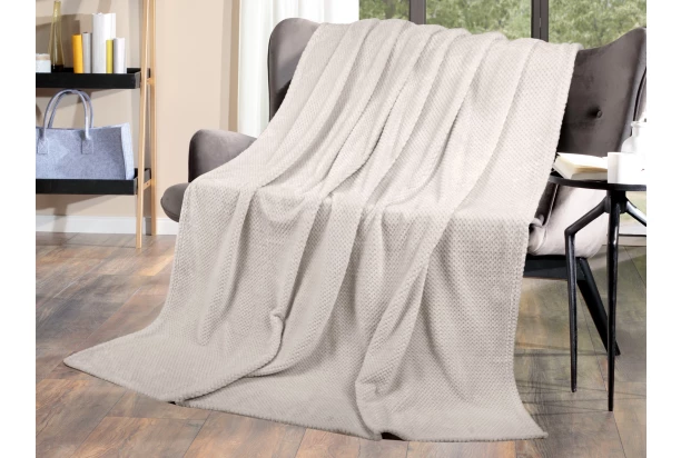 Flanelová deka Cashmere Dots 150x200 cm, piesková