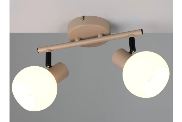 Stropné/nástenné osvetlenie Boba, béžová, 2 svietidlá