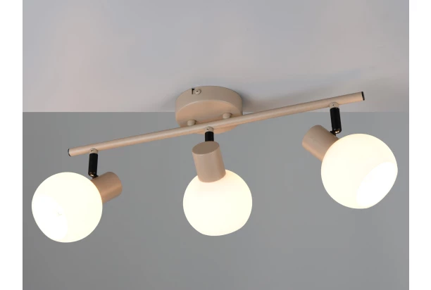 Stropné/nástenné osvetlenie Boba, béžová, 3 svietidlá