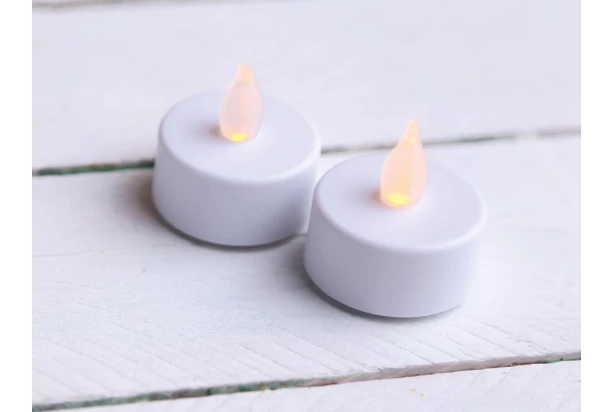 LED čajová sviečka (2 ks) biela, 3,8 cm