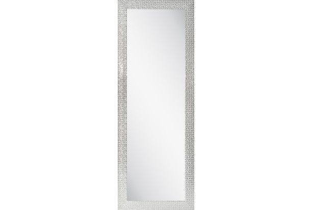 Nástenné zrkadlo Glamour 45x145 cm, strieborná štruktúra
