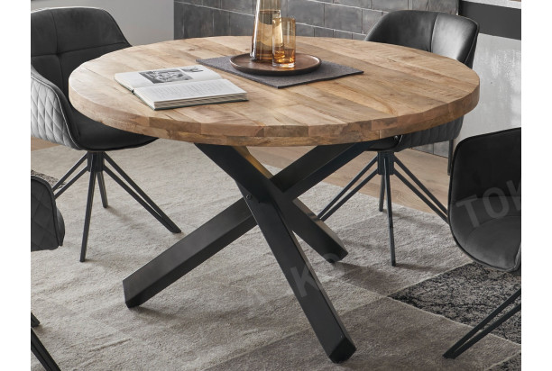 Okrúhly jedálenský stôl Ace 130 cm, masívne drevo