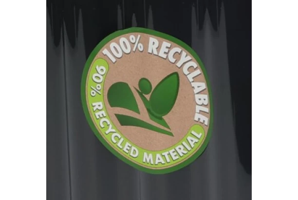 Úložný box s vekom 30x16 cm, čierny, recyklovatelný  plast