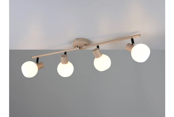 Stropné osvetlenie Boba, béžová, 4 svietidlá