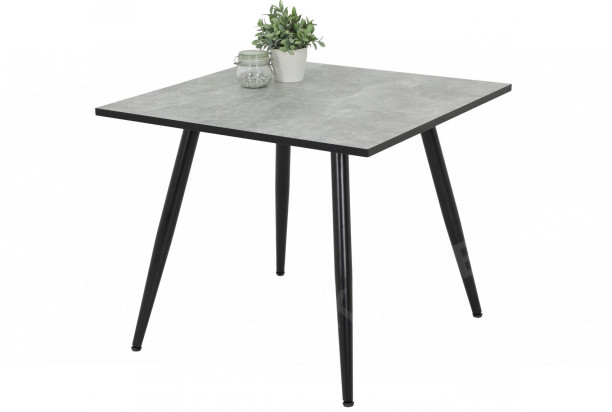 Štvorcový jedálenský stôl Alena 90x90 cm, šedý beton