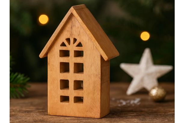 Dekorácia Domeček, mangové drevo
