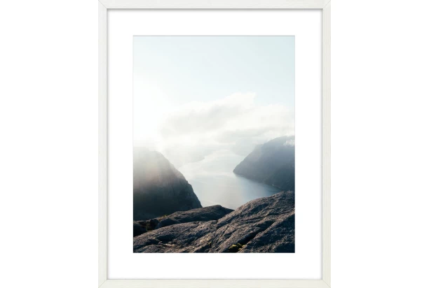 Fotorámik Iceland 40x50 cm, biely drevený dekor