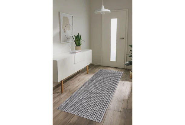 Koberec Home 67x180 cm, strieborný