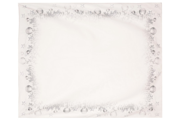 Ubrus Vianočné gule 130x220 cm, biely