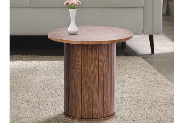 Okrúhly odkladací stolík Seline, 40 cm, dub