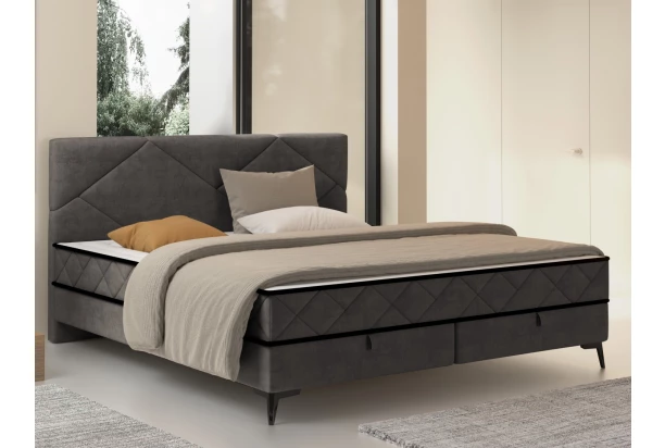 Posteľ Parana 160x200 cm, blativá hnedá zamatová látka