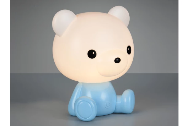 Detská stolná lampička Cutie, modrý medvedík