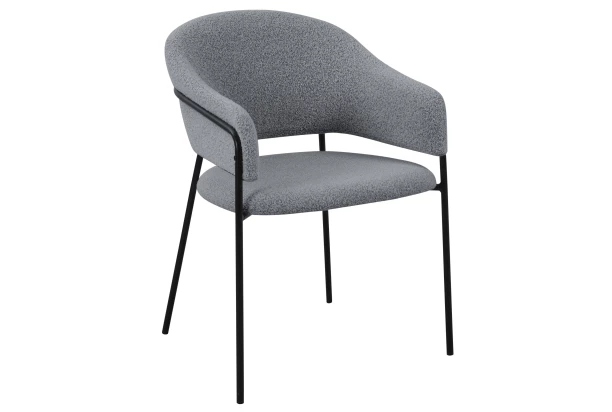 Jedálenská stolička Inga, holubia sivá štruktúrovaná látka