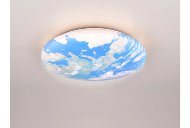 Stropné LED osvetlenie Terra 37 cm, motív Zeme