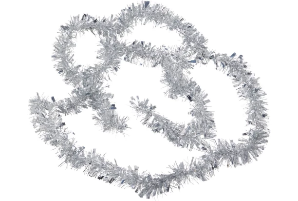 Vianočná reťaz 3 m, strieborná