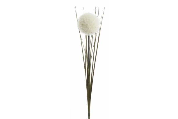 Umelá kvetina Okrasný cesnak 66 cm, biela