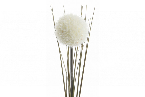 Umelá kvetina Okrasný cesnak 66 cm, biela