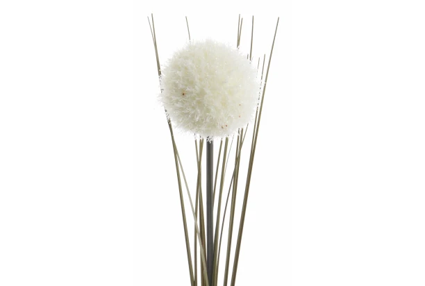 Umelá kvetina Okrasný cesnak 66 cm, biela