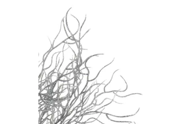 Umelá rastlina Drôtovec 40 cm, strieborná