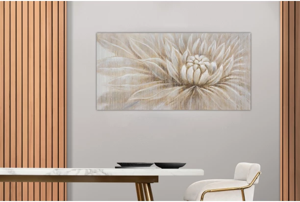 Ručně malovaný obraz Lekno, 140x70 cm