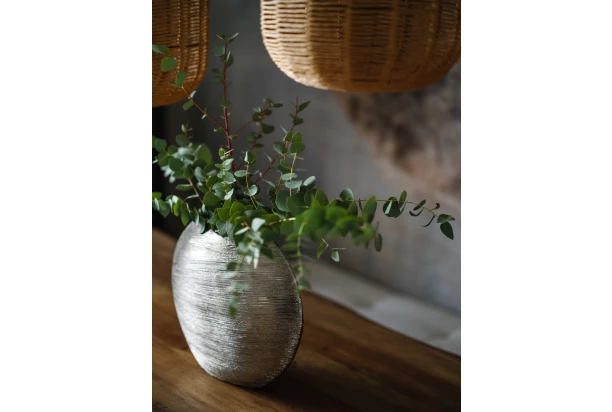 Váza Modern 36 cm, strieborná