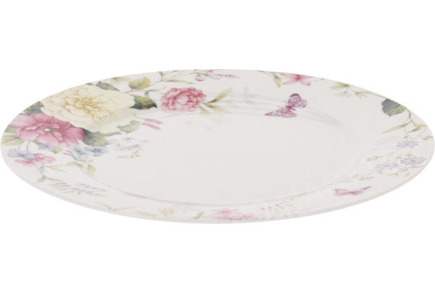 Plytký tanier Floralia 27 cm, krémový