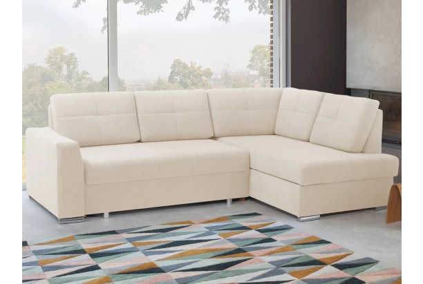 Rohová sedacia súprava Stilo, béžová látka, pravý roh