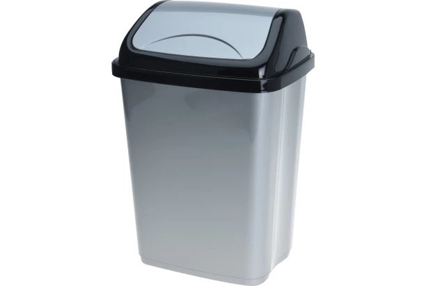 Odpadkový kôš 5 l, čierno-sivý