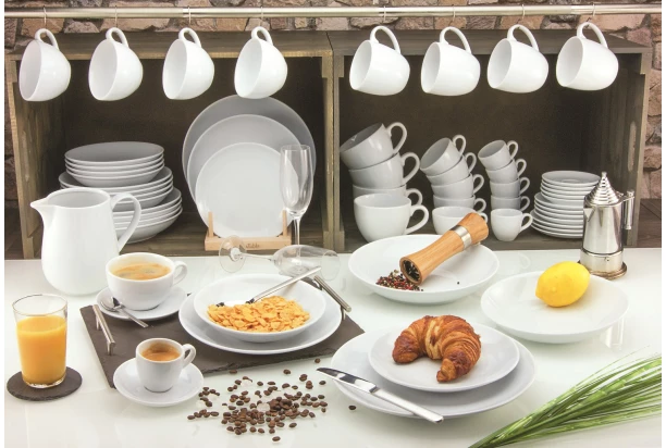 Plytký tanier Bistrot 25 cm, biely
