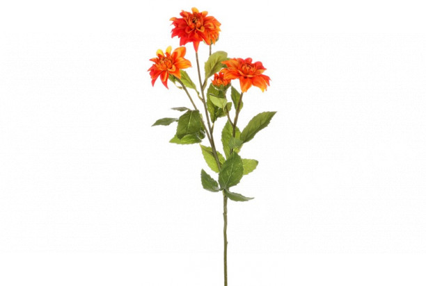 Umelá kvetina Georgína 75 cm, oranžová