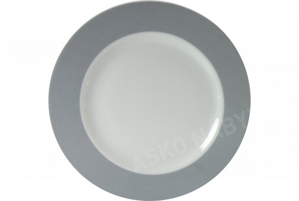 Dezertný tanier 21 cm Basic Colours, šedý okraj