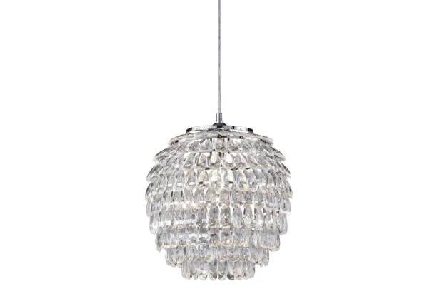 Luster Petty 35 cm, číre krištáľové kamene